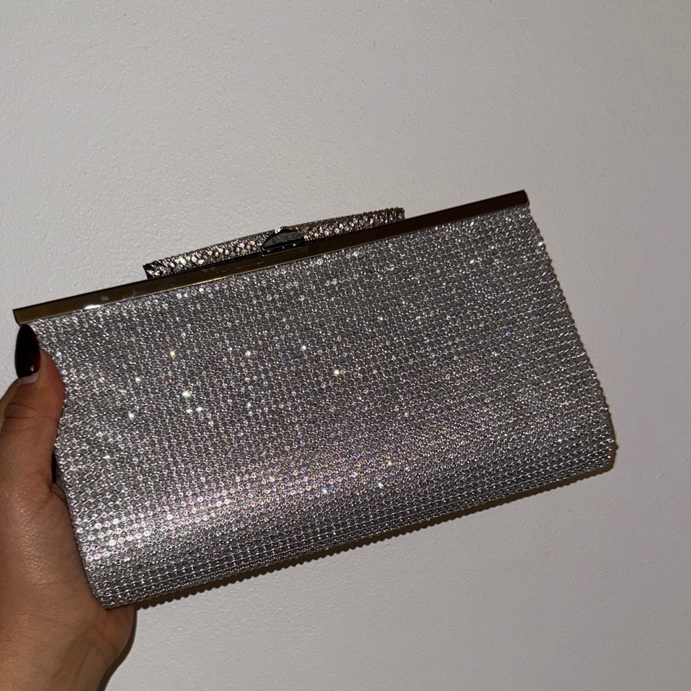 Elegant Silver Clutch Bag